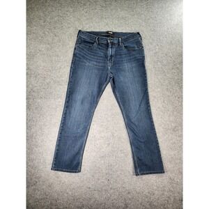 Paige Federal Jeans Mens 36x27 Blue Straight Stretch Rayon Denim Medium Wash